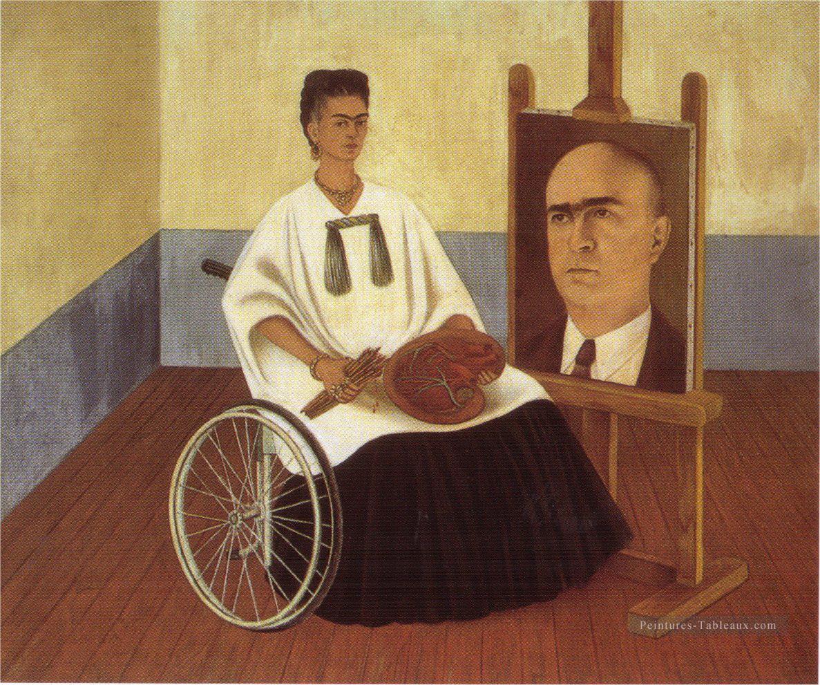 Autoportrait avec le portrait du docteur Farill féminisme Frida Kahlo Peintures à l'huile
